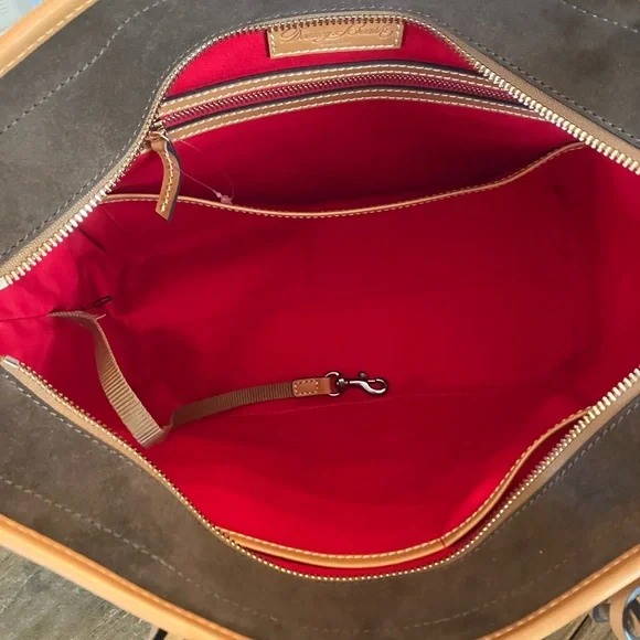 NEW Dooney and Bourke Brown Suede Tote/Handbag - Picture 9 of 11